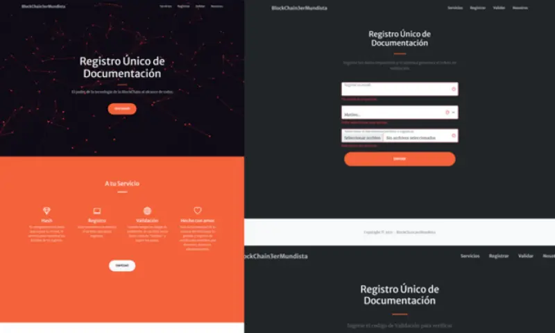 Screenshot of BlockChain3erMundistaWeb